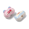 Embossed Opaque Acrylic Beads OACR-Z039-07-2