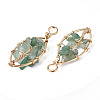 Natural Green Aventurine Pendants G-T131-98B-04-1