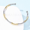 304 Stainless Steel Cuff Bangles BJEW-B150-01GP-3