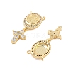 Brass Pave Cubic Zirconia Pendants KK-U009-09E-G-2