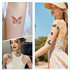 10 Sheets 10 Colors Butterfly Pattern Glitter Body Art Tattoos AJEW-SP0002-80-6