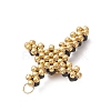 Glass Seed Beaded Pendants PALLOY-MZ01287-01-3