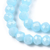 Electroplate Glass Beads Strands EGLA-A034-P4mm-A04-2