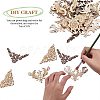 20Pcs 4 Styles Flower Patterns Hollow out Unfinished Wood Pieces DIY-CJ0002-08-6