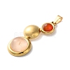Natural Rose Quartz and Carnelian(Dyed & Heated) Pendants STAS-C120-12G-09-2