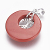 Natural Red Jasper Pendants G-F573-C16-3
