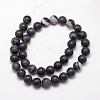 Natural Striped Agate/Banded Agate Bead Strands X-G-K166-12-10mm-03-2
