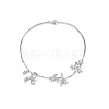 Alloy Flower Choker Necklaces for Women WG981DB-02-1