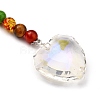 Chakra Heart Crystal Suncatcher Dowsing Pendulum Pendants PALLOY-JF00460-03-3