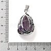 Natural Amethyst Teardrop Pendants G-G112-03P-13-3