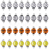 80Pcs 4 Styles Acrylic Ball Connector Charms FIND-HY0001-66-1