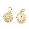 Brass Micro Pave Cubic Zirconia Pendants LS-KK-P187-16B-G-2