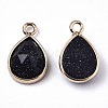 Synthetic Blue Goldstone Charms G-N326-50G-2
