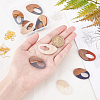 SUPERFINDINGS DIY 6 Pairs Mixed Shape Resin & Walnut Wood Earring Makings DIY-FH0001-95-3