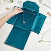 Velvet Pearl Beaded Necklace Storage Bags ABAG-WH0046-96-3