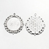 Tibetan Style Oval Pendant Cabochon Settings LS-TIBE-473-AS-RS-1