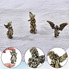 3Pcs 3 Styles Brass Angel Display Decorations DJEW-SP0001-48-5