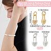 Beebeecraft 16Pcs 2 Colors Brass Micro Pave Clear Cubic Zirconia Charms KK-BBC0006-96-2