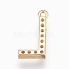 Brass Letter Pendants KK-P150-03G-L-2