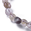 Natural Rutilated Quartz Bead Stretch Bracelets BJEW-K213-39-3