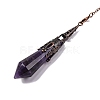 Natural Amethyst Pointed Dowsing Pendulum Big Pendants G-H285-06R-A04-3