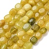 Natural Korea Olive Jade Nuggets Beads Strands G-T150-A02-02-2