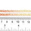 Gradient Color Baking Paint Glass Bead Strands DGLA-A039-T4mm-A014-5