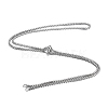 201 Stainless Steel Box Chain Slider Necklace Making MAK-H100-01P-1-1