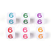 Opaque Acrylic European Large Hole Beads SACR-N020-01A-07-2