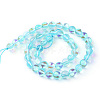 Synthetic Moonstone Beads Strands G-R375-8mm-B04-3