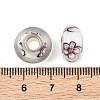 Lampwork & Brass Core European Beads LAMP-P019-01P-25-3