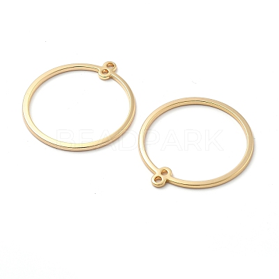 Brass 2-Loop Link Pendants KK-V003-08-1