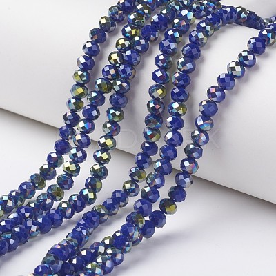 Electroplate Opaque Glass Beads Strands EGLA-A034-P4mm-S04-1
