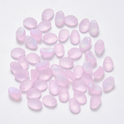 Transparent Spray Painted Glass Charms X-GLAA-R211-05-D02-1