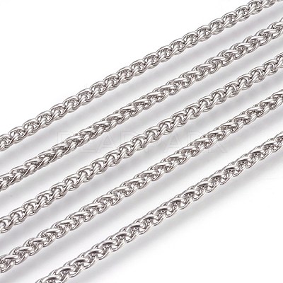 Tarnish Resistant 304 Stainless Steel Wheat Chains CHS-L017-21A-1