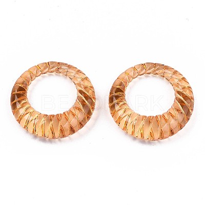 Transparent Acrylic Finger Rings LS-RJEW-T010-05G-1