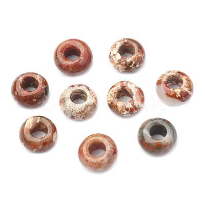 Natural Brecciated Jasper European Beads G-G740-14x8mm-05-1