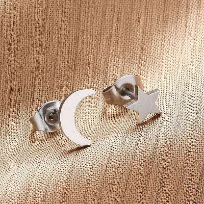 Tarnish Resistant 304 Stainless Steel Stud Earrings X-EJEW-F227-18P-1