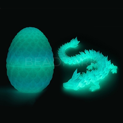 Plastic 3D Printed Dragon & Egg Toy PW-WG30322-16-1