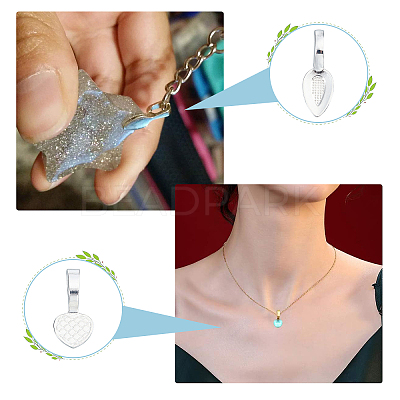 120Pcs 3 Style Tibetan Style Alloy Glue-on Flat Pad Pendant Bails TIBEP-SC0001-94-1
