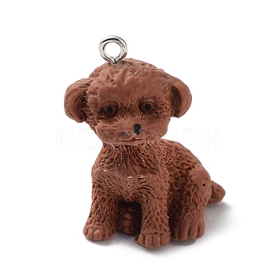 Opaque Resin Dog Pendants RESI-P033-A04-1