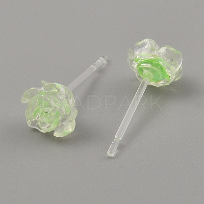 Resin Stud Earrings LS-EJEW-WH0016-39A-1