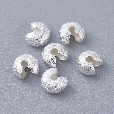 Textured Brass Crimp Beads Covers KK-I665-23S-1