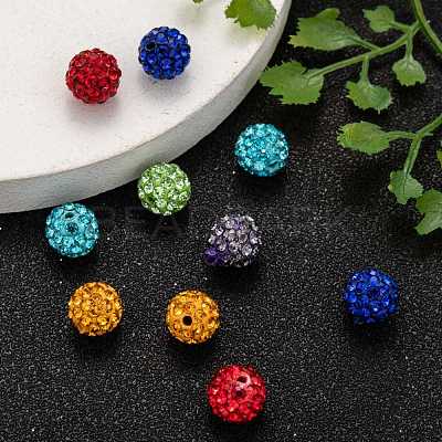 Pave Disco Ball Beads RB-H258-8MM-M-1