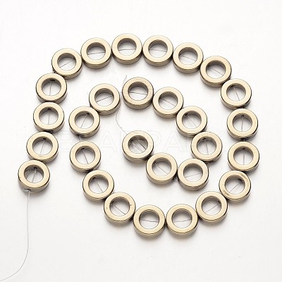 Electroplate Non-magnetic Synthetic Hematite Beads Strands G-F300-04-06-1
