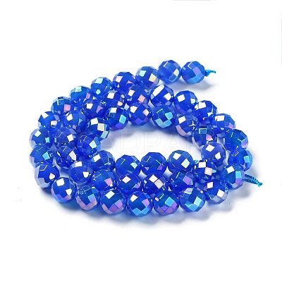 Electroplated Natural White Jade Beads Strands G-Z038-A01-02AB-1