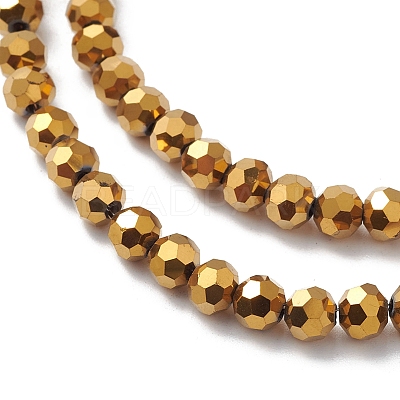 Electroplate Glass Beads Strands X-EGLA-K015-09C-1