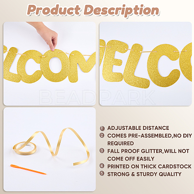 Paper Welcome Back Matter Banner DIY-WH20001-89D-1