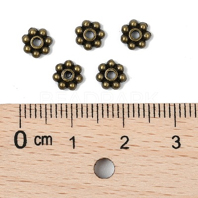 Tibetan Style Alloy Beads Daisy Spacer Beads X-LF1249Y-01AB-RS-1