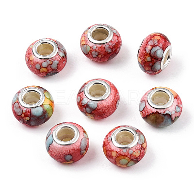 Opaque Resin European Beads RPDL-T003-09D-1